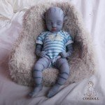 18.5" Avatar Reborn Baby Girl Doll - Platinum Silicone