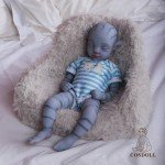 18.5" Avatar Reborn Baby Girl Doll - Platinum Silicone