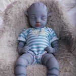 18.5" Avatar Reborn Baby Girl Doll - Platinum Silicone