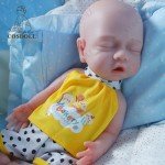 14.9" Silicone Reborn Boy Doll with Drink-Wet
