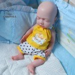 14.9" Silicone Reborn Boy Doll with Drink-Wet