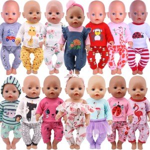 Animal Pajamas Set for 18-Inch Reborn Dolls
