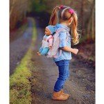 13" Soft Baby Doll with Pink Backpack Carrier