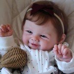 18" Reborn Silicone Vinyl Doll with Rooted Hair