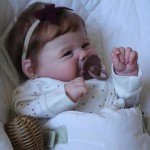 18" Reborn Silicone Vinyl Doll with Rooted Hair