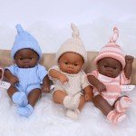 African Brown Reborn Baby Doll - 20cm Soft Toy