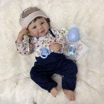 18" Reborn Silicone Vinyl Doll with Rooted Hair