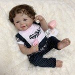 18" Reborn Silicone Vinyl Doll with Rooted Hair