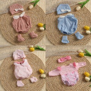 Cute Dress Jumpsuit Set for 16-Inch Reborn Dolls