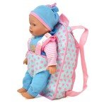 13" Soft Baby Doll with Pink Backpack Carrier