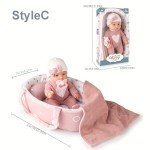 12'' Pink Reborn Baby Doll Playset with Accessories