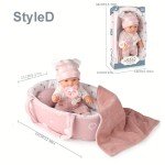 12'' Pink Reborn Baby Doll Playset with Accessories