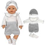 40cm Reborn Baby Doll Clothes Hat Set