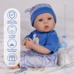 Milidool 18-Inch Realistic Reborn Baby Boy Doll