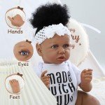 Lifelike 22-Inch Black Reborn Baby Doll with Accessories