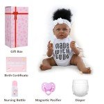 Lifelike 22-Inch Black Reborn Baby Doll with Accessories