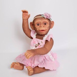 Realistic 22-Inch Monkey Baby Reborn Doll