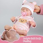 Adorable 18-Inch Reborn Baby Doll with Pink Bear