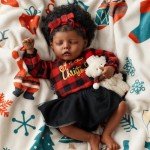 17" Lifelike Black Girl Reborn Baby Doll