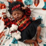 17" Lifelike Black Girl Reborn Baby Doll