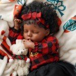 17" Lifelike Black Girl Reborn Baby Doll