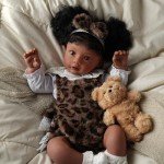 Lifelike 20-Inch Black Reborn Baby Doll Set