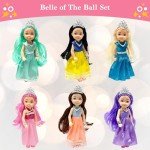 Mini Princess Doll Set with Tiaras and Accessories