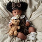 Lifelike 20-Inch Black Reborn Baby Doll Set