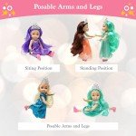 Mini Princess Doll Set with Tiaras and Accessories