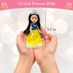 Mini Princess Doll Set with Tiaras and Accessories