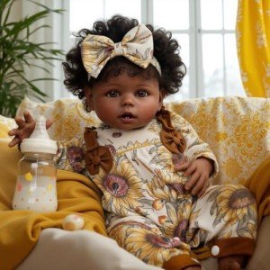 20" Reborn Doll - Black Girl with Accessories