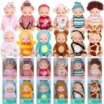Mini Baby Doll Set - 12 Realistic Tiny Dolls