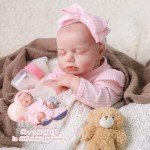 SPICIMOMO Lifelike 18-Inch Reborn Baby Doll with Accessories