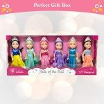 Mini Princess Doll Set with Tiaras and Accessories