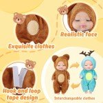 Mini Baby Doll Set - 12 Realistic Tiny Dolls