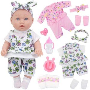 12-Inch Reborn Doll Playset with Clothes & Accessories