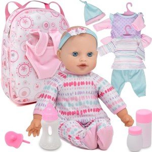 Soft Body Baby Doll with Backpack Carrier
