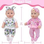 12-Inch Reborn Doll Playset with Clothes & Accessories