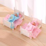 Mini Silicone Twins Baby Dolls with Bunk Bed