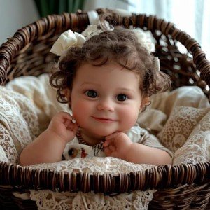 Lifelike Reborn Baby Doll with Brown Eyes