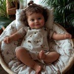 Lifelike Reborn Baby Doll with Brown Eyes