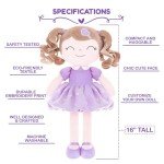 Personalized Light Purple Curly Doll for Girls