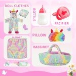12" Unicorn Theme Baby Doll Set with Accessories