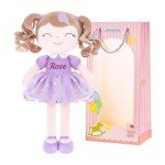 Personalized Light Purple Curly Doll for Girls