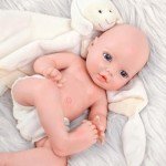 Lifelike 12" Reborn Baby Girl Doll with Smile