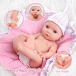 Lifelike 12" Reborn Baby Girl Doll with Smile