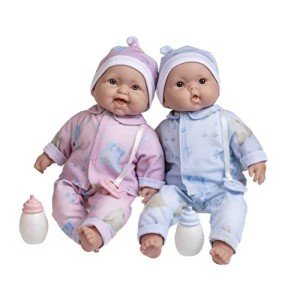 JC Toys 13" Realistic Soft Body Twin Dolls