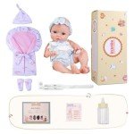 Lifelike 12" Reborn Baby Girl Doll with Smile