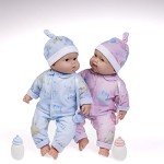 JC Toys 13" Realistic Soft Body Twin Dolls