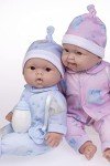 JC Toys 13" Realistic Soft Body Twin Dolls